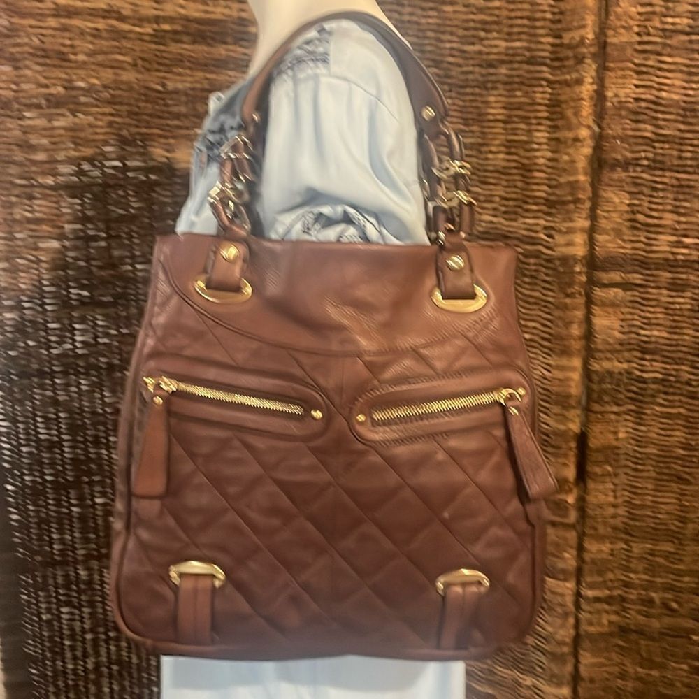 B. Markowsky Leather Shoulder Hand Bag Purse Tote